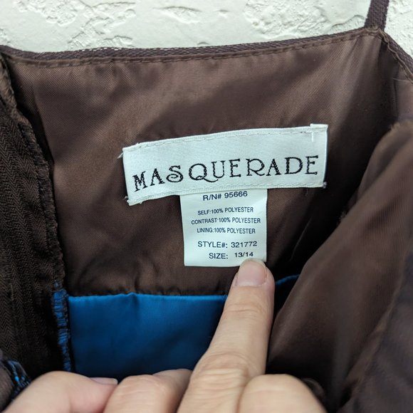 Masquerade Vintage Y2K Formal Prom Dress Tulle Glitter Ball Gown Size 13/14 NWT - Picture 7 of 10